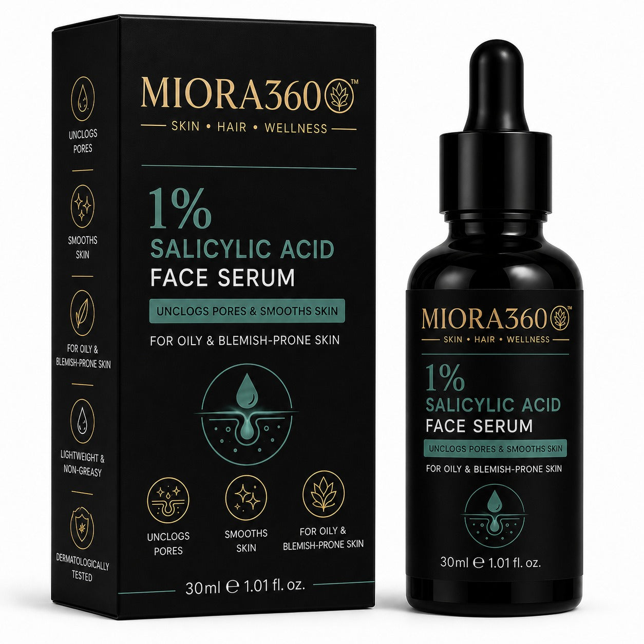MIORA360 1% Salicylic Acid Face Serum