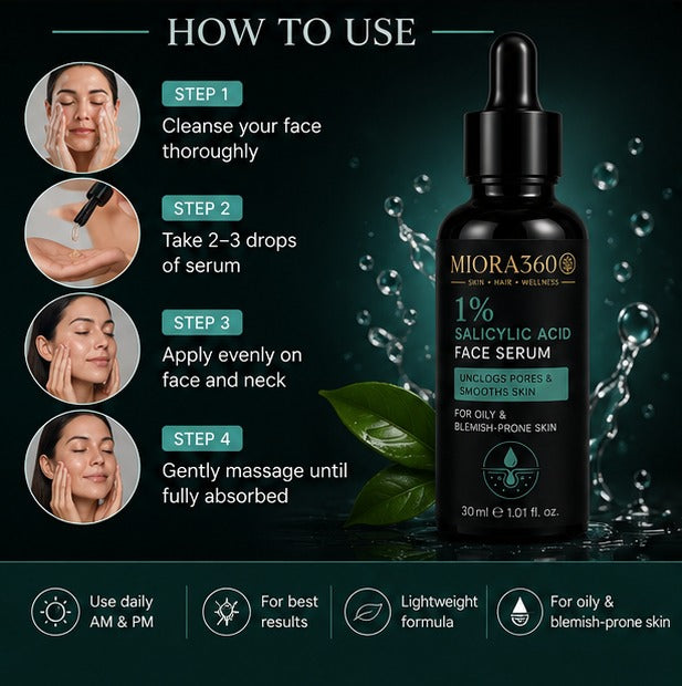 MIORA360 1% Salicylic Acid Face Serum
