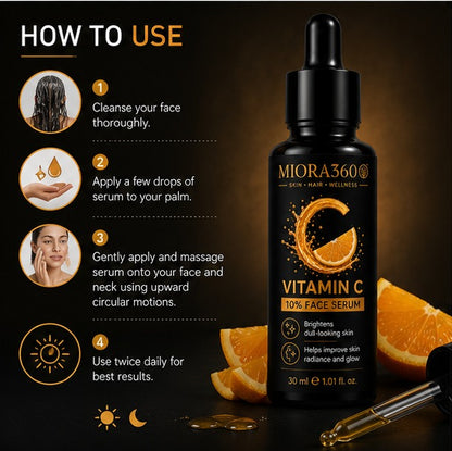 MIORA360 Vitamin C 10% Face Serum